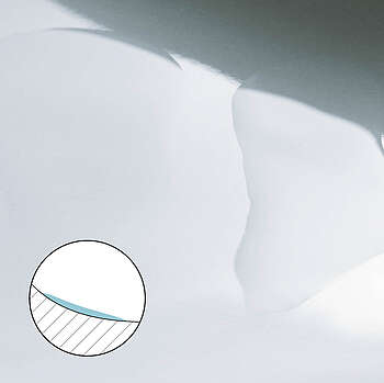 Schematic visualization of a water hydrophilic surface