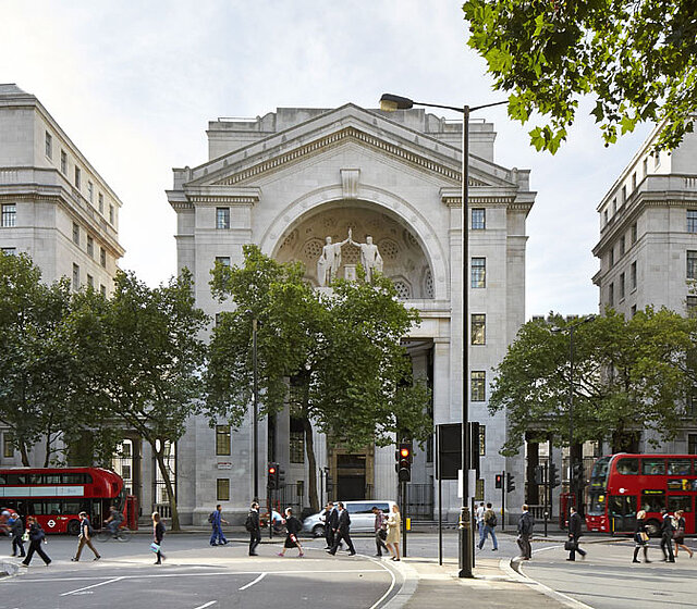 Außenansicht des Aldwych Quarters in London