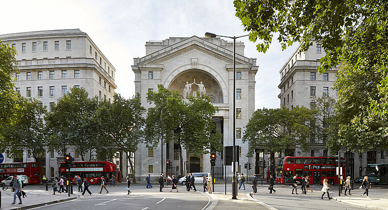Außenansicht des Aldwych Quarters in London