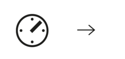 L'icône d'une horloge