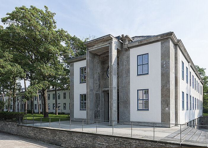 Außenansicht der Metropolitan Gardens in Berlin Dahlem