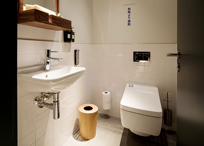 Bathroom at Sosharu Restaurant in London