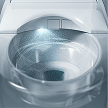 EWATER+ für die Keramik Die Keramik wird automatisch mit EWATER+ gereinigt